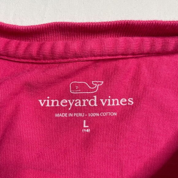 Vineyard Vines Pink Christmas Elf Shirt size 14 - Picture 4 of 7